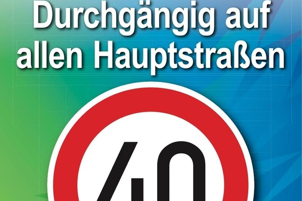 Tempo 40 auf Hauptverkehrsstra�en